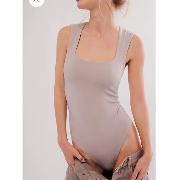 Intimately Free People Luna Tencel Square Neck Seamless Bodysuit, Size: M - NWOT - Picture 1 of 14
